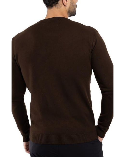 Xray Jeans Brown Crewneck Knit Pullover Sweater for men