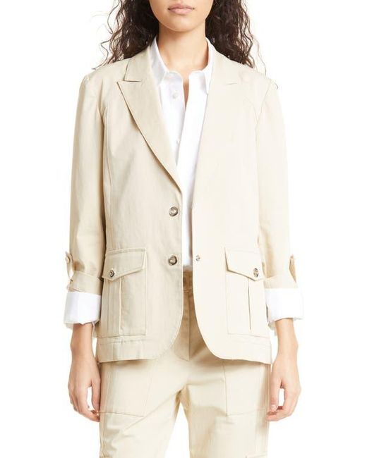 Twp Women's Natural Bell Stretch Cotton Blazer