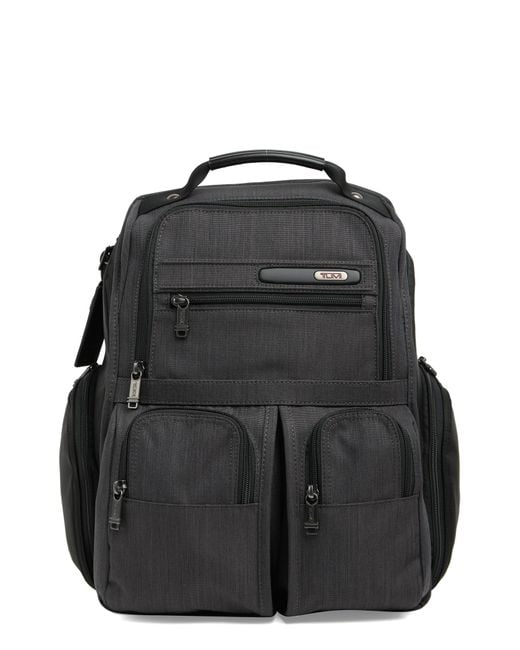 Tumi Black Compact Laptop Briefpack for men