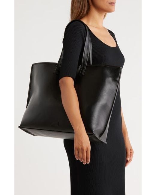 BCBGMAXAZRIA Black Double Handle Tote Bag