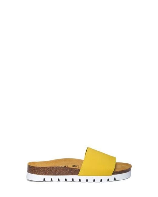 Plakton Yellow Solid Slide Sandal