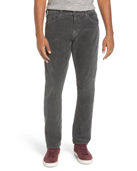 AG Jeans Gray Everett Straight Leg Corduroy Pants for men