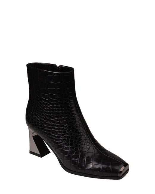 Ninety Union Black Lima Croc Embossed Boot