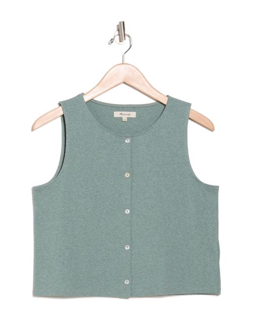 Madewell Blue Bacopa Button Front Tank Top