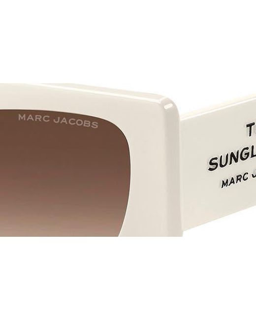 Marc Jacobs Brown 53Mm Gradient Rectangular Sunglasses