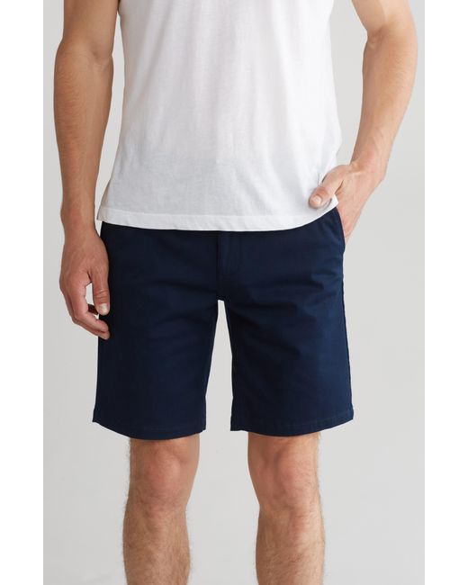 RVCA Blue The Week-end Stretch Twill Chino Shorts for men