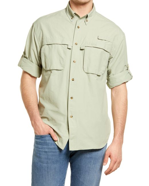 L.L. Bean Tropicwear Long Sleeve Button-up Shirt In Dusty Sage At ...