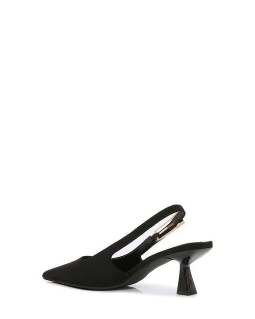 BERNESS Black Cassandra Kitten Heel Pump