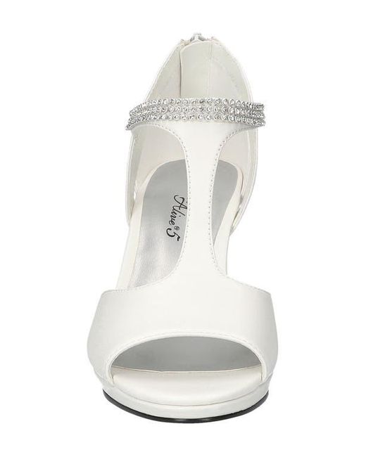 Easy Street White Flash Peep Toe Pump