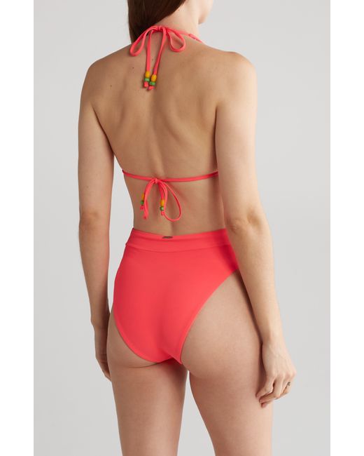 Maaji Cherry Red Kalima Suzy Q Reversible Two-piece Bikini