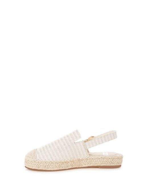 Rag & Co White Zalli Slingback Espadrille Flat