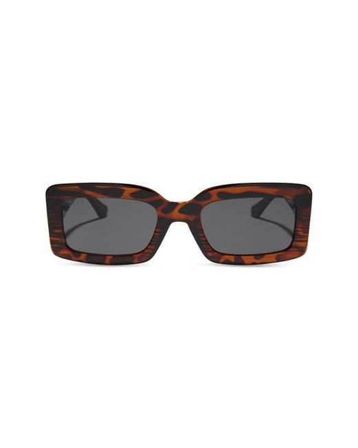 DIFF Brown Katie 52Mm Gradient Rectangle Sunglasses