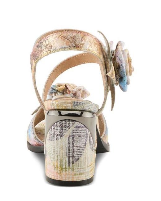 Spring Step Metallic Flowerpower Sandal