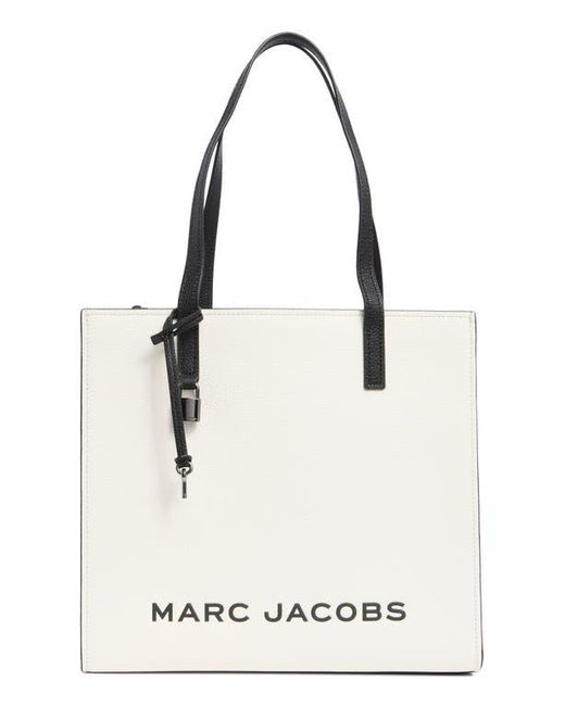 Marc Jacobs White Bold Grind Colorblock Leather Tote Bag