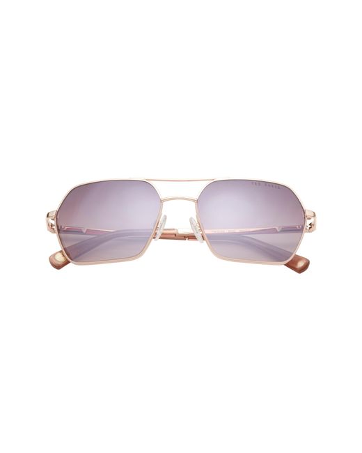 Ted Baker Pink 56mm Geometric Sunglasses