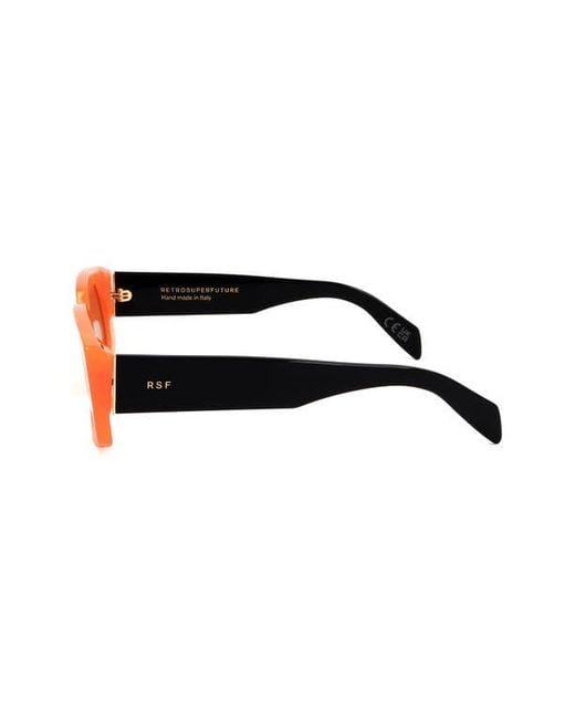 Retrosuperfuture Orange 50Mm Rectangle Sunglasses