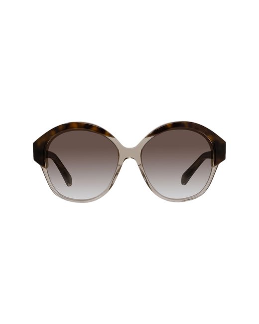 Celine Synthetic 61mm Gradient Round Sunglasses In Matte Dark Brown ...