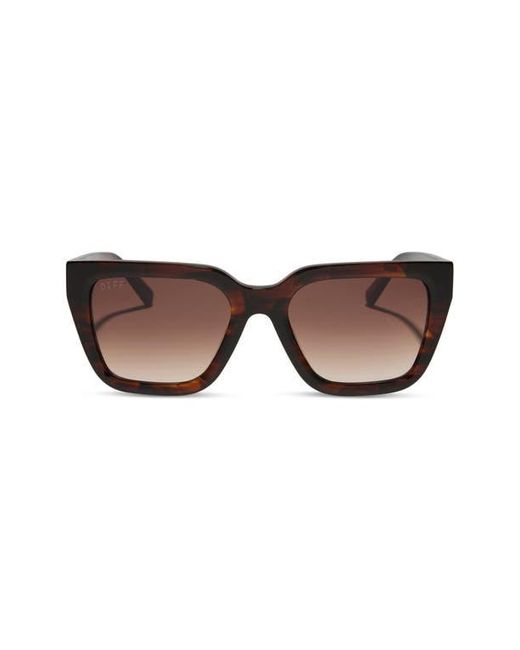 DIFF Brown Amara 54Mm Square Sunglasses