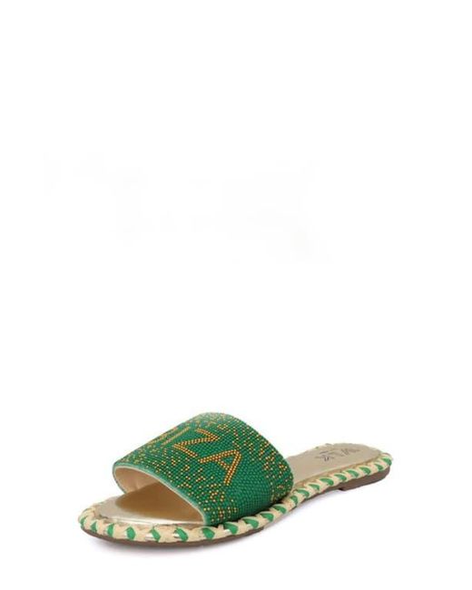 WLK by S. Miller Green Natalie Slide Sandal