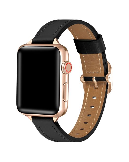 The Posh Tech Black Leather Apple Watch Watchband