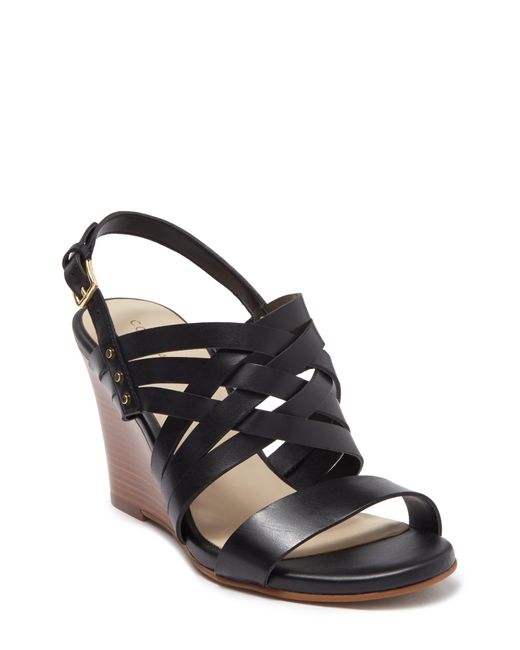 cole haan leather wedge sandals