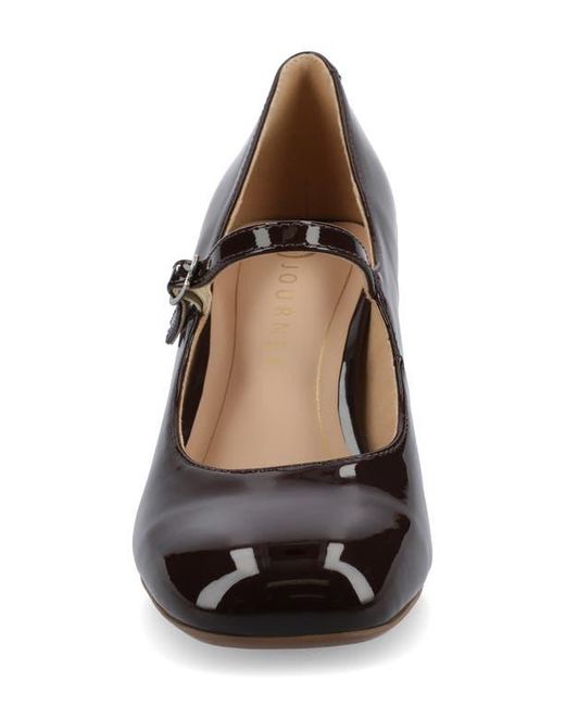 Journee Collection Brown Okenna Pump