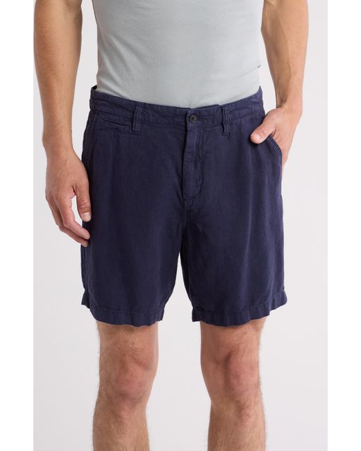 John Varvatos Blue Johnny Flat Front Shorts for men