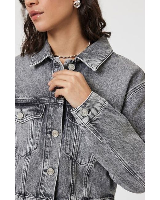 Mavi Gray Harmony Crop Denim Jacket