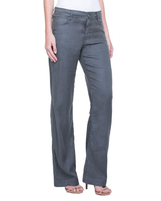 Liverpool Jeans Company Blue Emma Stretch Linen Pants