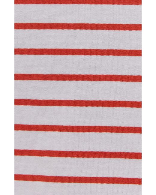 Bench Red Mab Stripe Three-quarter Sleeve Dress