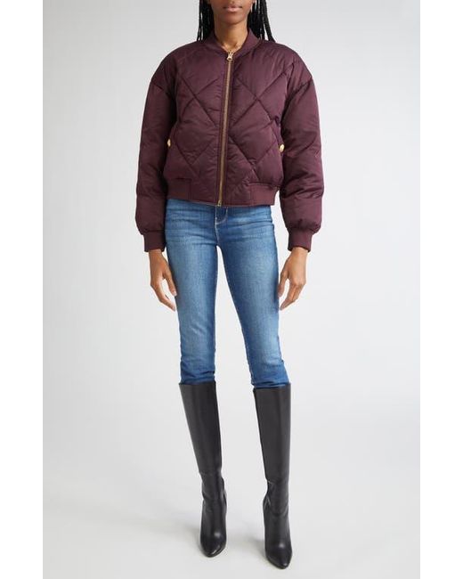 L'Agence Red Violeta Reversible Bomber Jacket