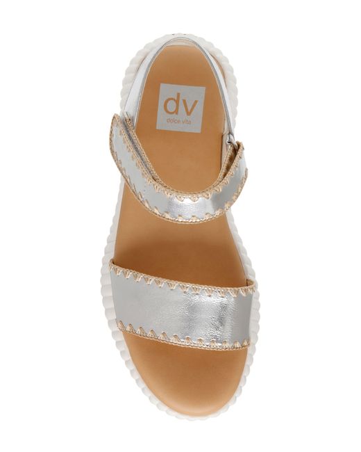 DV by Dolce Vita White Franca Strappy Platform Sandal