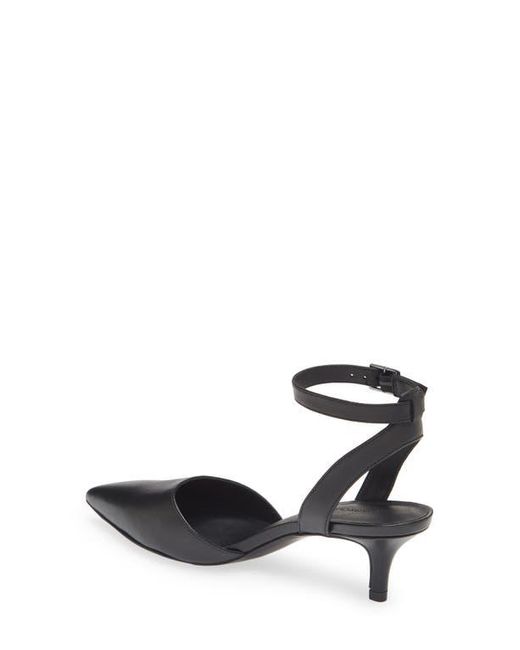 Nordstrom Black Pearla Kitten Heel Ankle Strap Pump