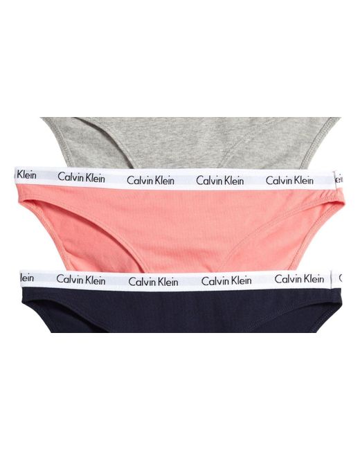 Calvin Klein Pink Pack Of 3 Assorted Bikinis