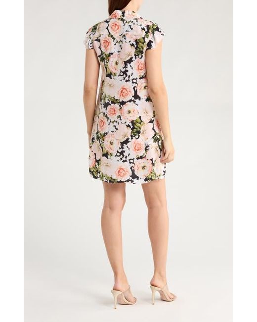 Alice + Olivia Multicolor Jem Ruffle Cap Sleeve Shirtdress