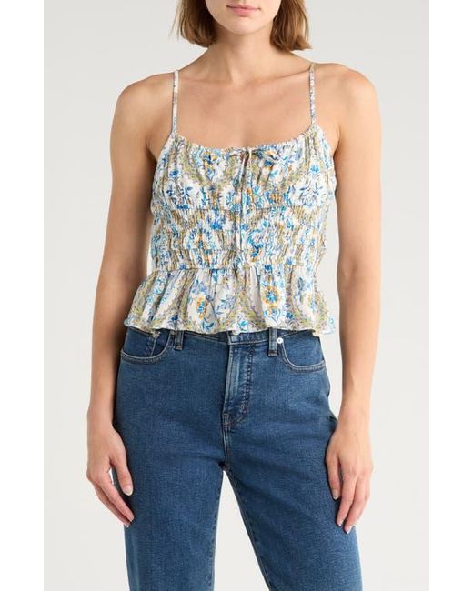 NSR Blue Strappy Smocked Camisole