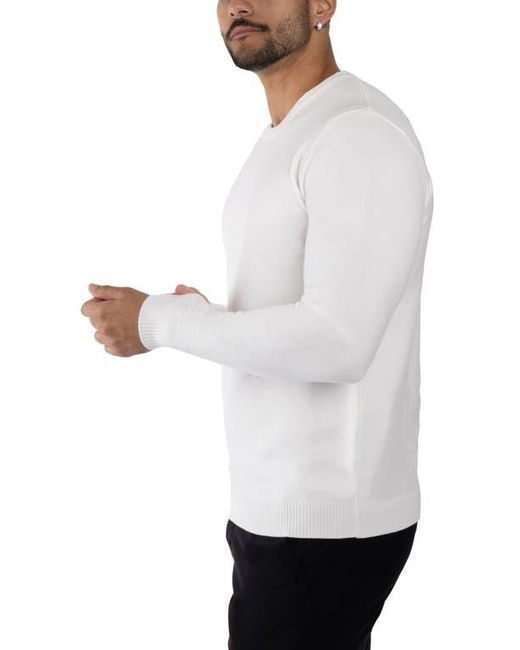 Xray Jeans White Crewneck Knit Pullover Sweater for men