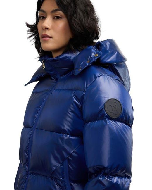 Scotch & Soda Blue Vivienne Boxy Water Repellent Quilted Down Jacket