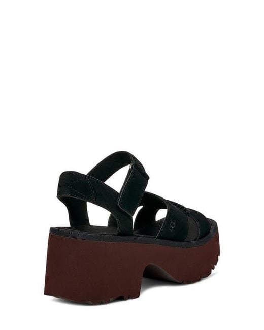 Ugg Black New Heights Platform Sandal
