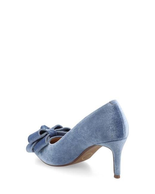 Journee Collection Blue Crystol Pump