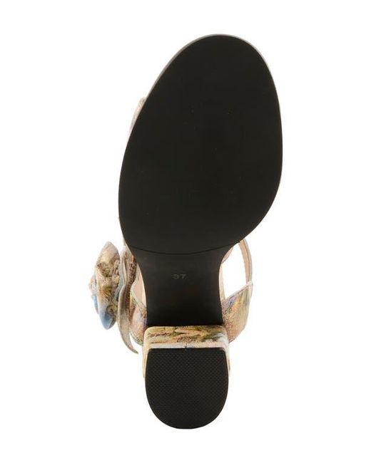 Spring Step Metallic Flowerpower Sandal