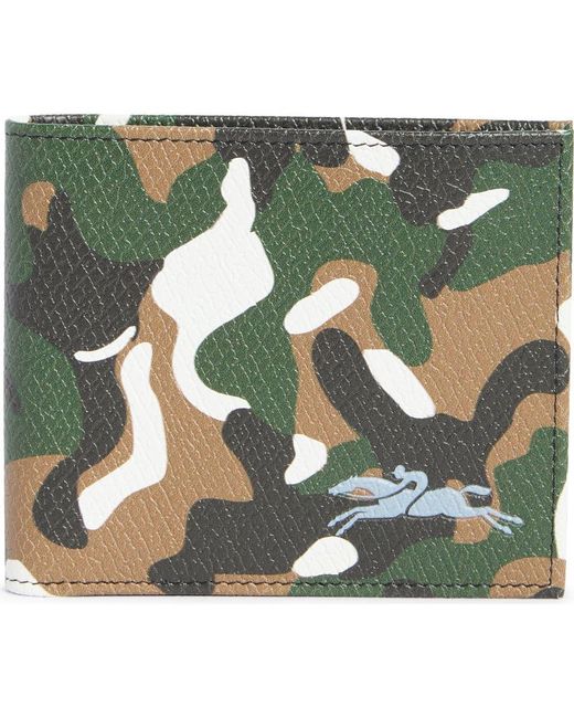 Longchamp Green Camo Bifold Wallet for men
