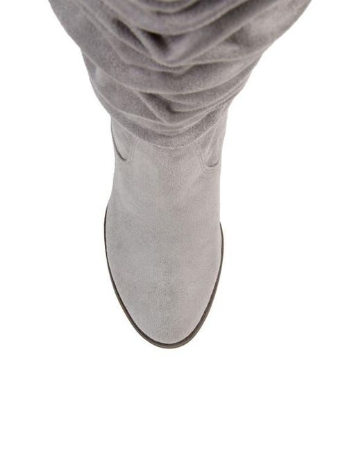 Journee Collection Gray Journee Aneil Ruched Tall Boot