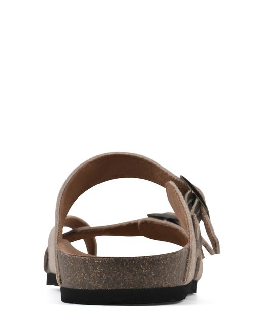 White Mountain Brown Gracie Double Buckle Sandal