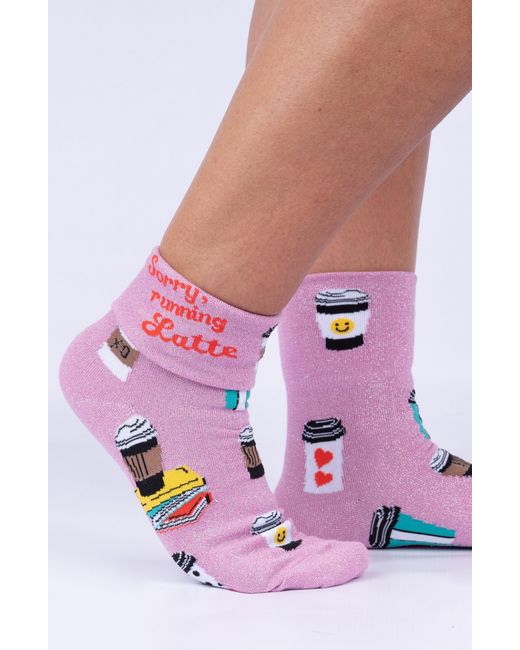Sock It To Me Pink Running Latte Socks