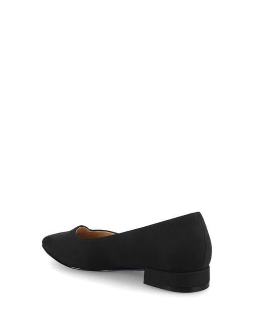 Journee Collection Black Carmin Pointed Toe Flat