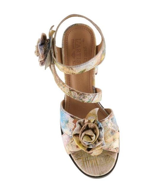 Spring Step Metallic Flowerpower Sandal