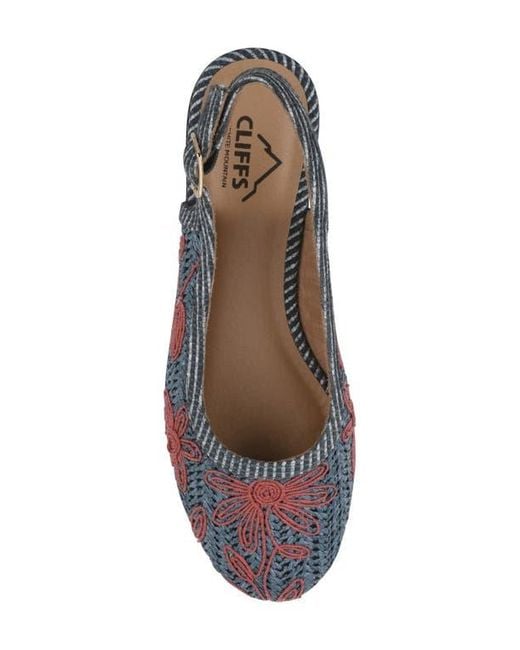 White Mountain Blue Borris Slingback Wedge