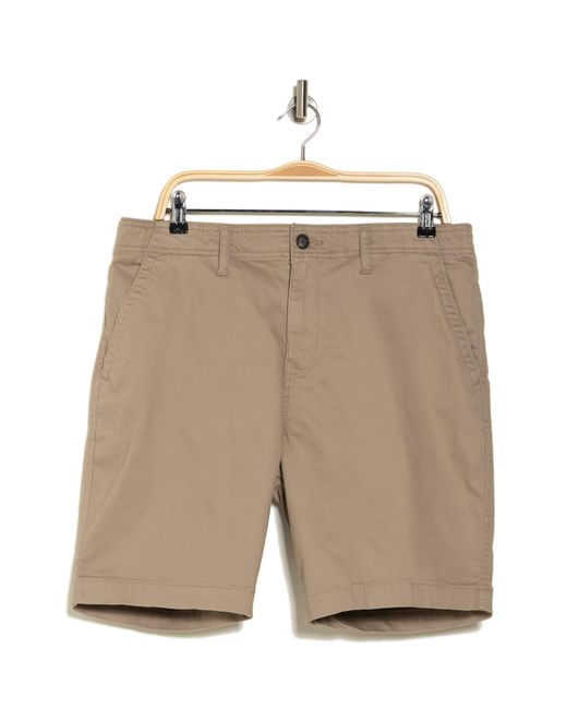 Lucky Brand Natural Stretch Cotton Sateen Chino Shorts for men