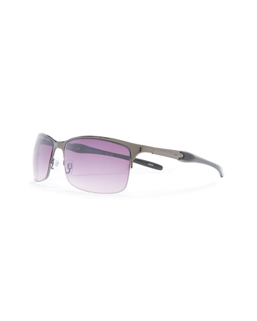 Vince Camuto Purple 62mm Rimless Retro Rectangle Sunglasses